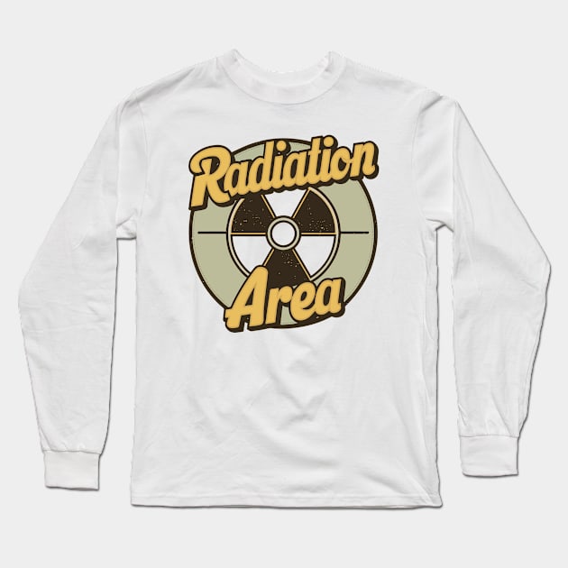 radiation symbol vintage tv Long Sleeve T-Shirt by StepInSky